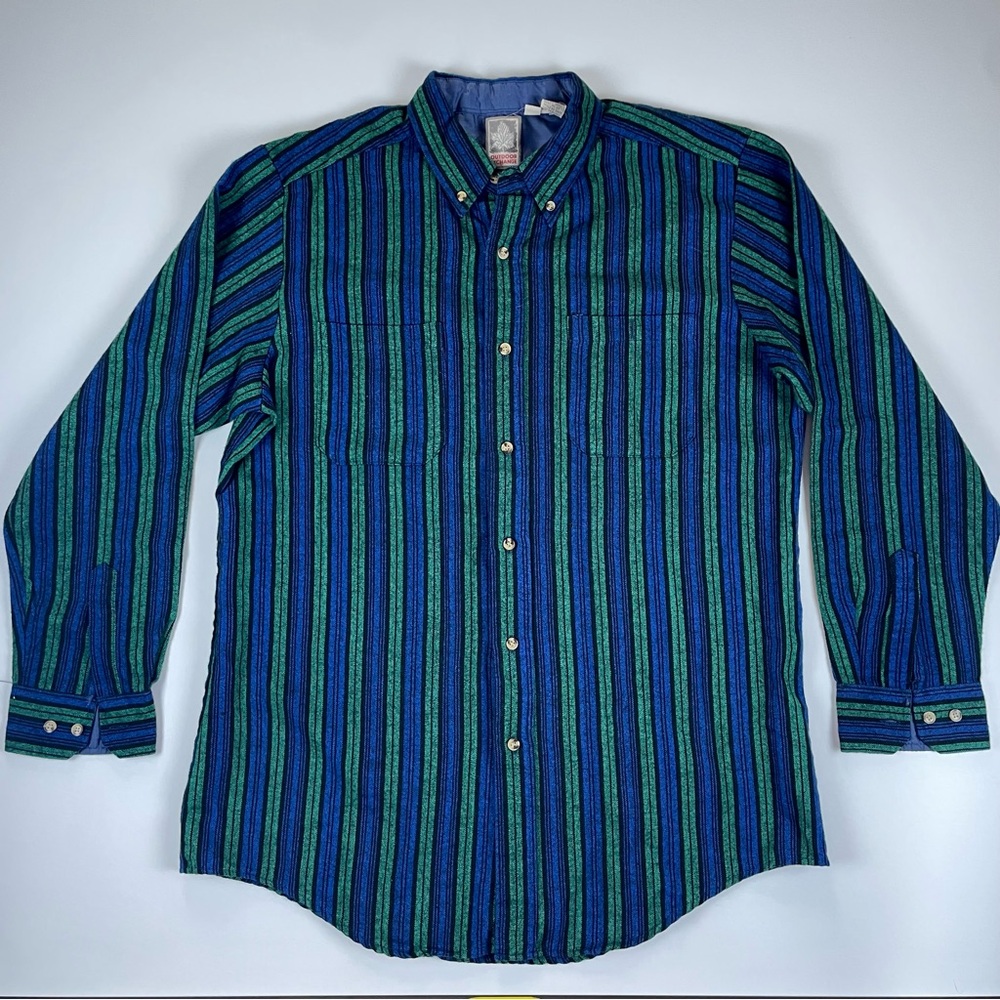 Vintage Outdoor Exchange Striped Button Down